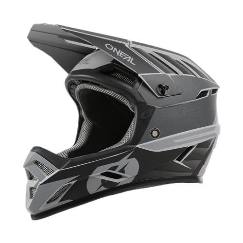 O'NEAL | Mountainbike-Helm | MTB Downhill | Robustes ABS, Ventilationsöffnungen zur Kühlung, ABS Außenschale | Backflip Helmet Eclipse V.24 | Erwachsene | Schwarz Grau | Größe S