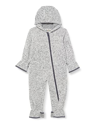 Playshoes Fleece-Overall Unisex Kinder Jumpsuit, grau Strickfleece, 68