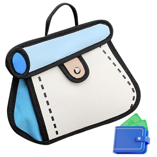 Damen-Einkaufstasche für die Arbeit – modische 2D-Zeichnungs-Umhängetasche, 2D-Cartoon-Tasche Messenger | Damen-Tragetaschen für den täglichen Gebrauch, Geschäftsreisen, Partys, Hochzeitsfeiern, Verab