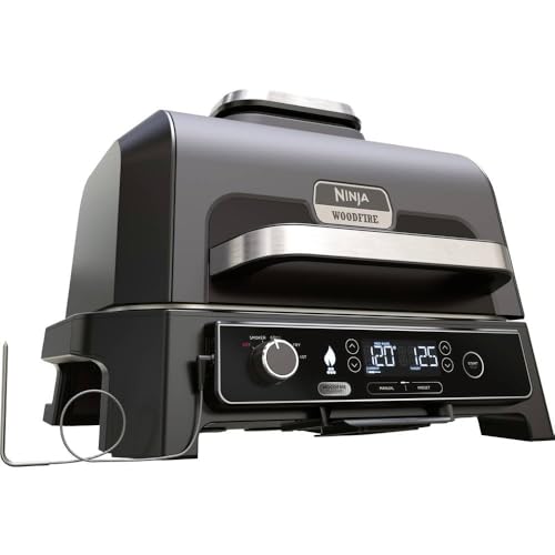 Ninja OG850EU Woodfire Pro XL Outdoor Grill & Smoker Eurostecker, Black