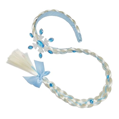 Haarreif Prinzessin Zopf, Mädchen Perücken Haarteil, Prinzessin perücke Blond, Lange Haare Rapunzel Zöpfe Haarschmuck, für Geburtstag Party Cosplay Kostüm/Karneval/Party