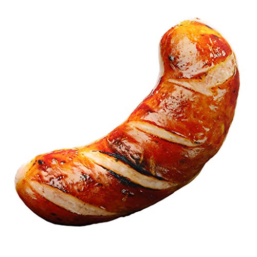 aiyvi Kissen Plüsch Zierkissen Simulation Chicken Wings Fisch Wurst Kissen weiches lumbales Rückenkissen Kopfstütze,Innen Dekorative,Neuheit Interessant Besonderes Geschenk (B, 20 cm)