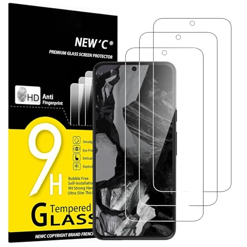 NEW'C 3 Stück, Panzer Schutz Glas für Google Pixel 8A, Frei von Kratzern, 9H Härte, HD Displayschutzfolie, 0.33mm Ultra-klar, Ultrabeständi