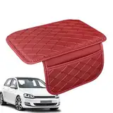 Autozentrum Konsoleabdeckung | Auto -Armlehre abdeckt | Armlehre Box Cover | Lederschutz, Mittelkonsole erhöht, Beschützer mit Aufbewahrungstaschen für Fahrzeuge, LKW | Schwarz, rot, beige