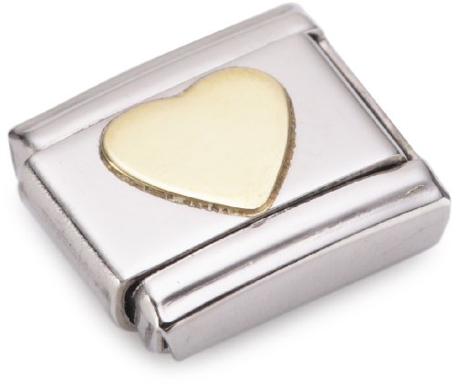 Nomination Composable Classic Love Edelstahl und 18K-Gold (Herz) 030116