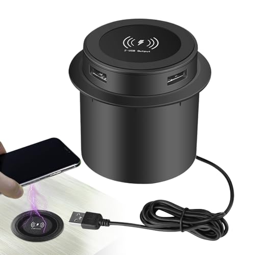 Unter dem Desk Wireless Ladegerät, drahtloses Ladegerät für Schreibtisch | USB unsichtbarer drahtloser Ladung,Smart Multifunktionales Handyzubehör für Schreibtisch, Schalter, Bett, Wohnzimmer, Wohnzim