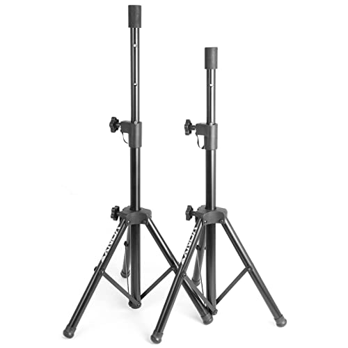 Vonyx LS02K Boxenstativ, Boxenständer, Lautsprecher Stativ, 67-115 cm, bis 20 kg, 35MM mit Sicherheitsstift, Lautsprecherständer höhenverstellbar, Boxen Stativ Speaker Stand - Schwarz