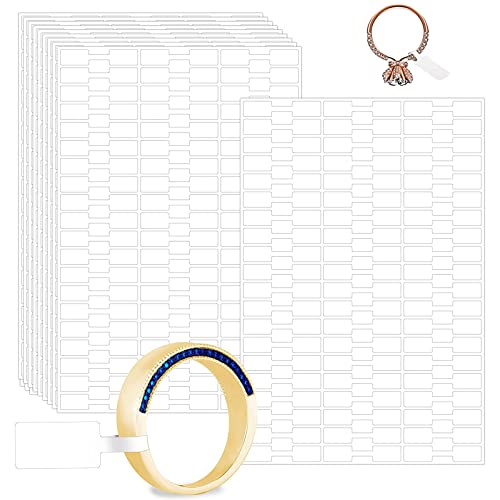 Schmuck Preisschilder Aufkleber, 500 Stück Preisetiketten Weiße Blanko-Etiketten Barbell Form Etiketten Selbstklebend Schmucketiketten für Halskette Ohrringe Armband Ring