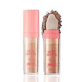 Polvo De Hadas Highlight Patting Powder Stick, Fairy Patting Puder, Haar Körper Glitzer Bombe, Gesicht Körper Highlighter Illuminating Powder Brighten Schimmer Puder Make-up (Golden Brown)