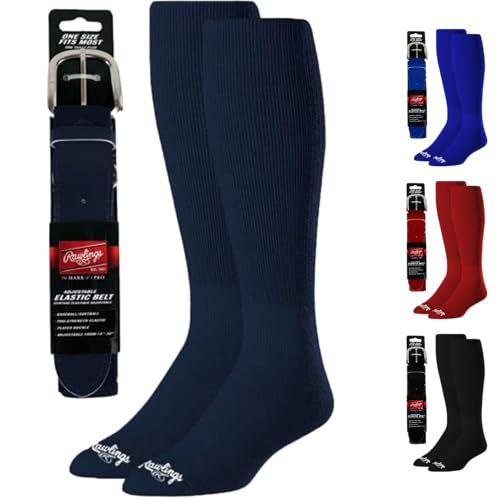 Rawlings Baseball-Gürtel und Socken., Unisex Kinder, BLTSOCK, marineblau, S