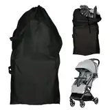Wisebom Transporttasche für Kinderwagen, Kinderwagen Tasche für Flugzeug Reisen, Schutzhülle für Kinderwagen, Wasserdicht Buggy Tasche Flugzeug für Baby, Kinder, Schwarz, Reise-Kinderwagentasche