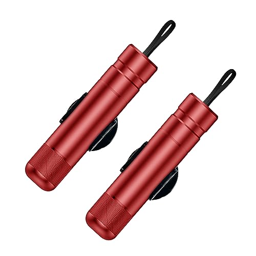 Generisch Safe Pro X für Autoscheiben, Safepro X Notfallhammer Gurtschneider, Safe Pro X Auto Auto Sicherheitshammer, 2 In 1 Nothammer Auto mit Gurtschneider, Für Land Und Unterwasser (2, Rot)