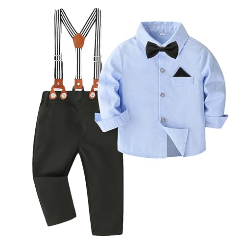 Generisch Kinder Anzug Set Junge Boy Einreihiger Blazer und Hose Anzug Junior 2tlg langärmliges Oberteil und Hose mit Taschen