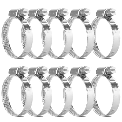 Beekeg Schlauchschellen Edelstahl,Schlauchschelle Verschiedene Größen,Verstellbare Schlauchschellen 21-44mm (10 Stück)