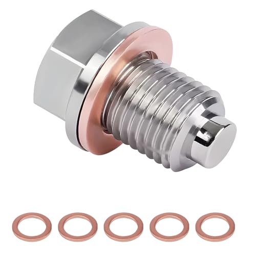 Magnetische Ölablassschraube M14X1,5 Magnetische Dichtung Ölwannenablassmutter Ölablassschraube mit Dichtring Magnetische Ölwannenwanne Aus Rücklaufablassschraube Adapter