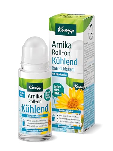 Kneipp Arnika Roll-on Kühlend - Massageroller lindert Verspannungen & Schmerzen im Nacken, in Schultern, Rücken & Muskeln - ideales Entspannungs-Eisgel für Sport & Arbeit Dank Sofort-Kühleffekt - 50ml