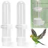 Vogeltränke, 2 Stück Automatische Vogeltränke für Papageien, Wellensittiche, Sittiche und Nymphensittiche, Vogelkäfigtränke mit 120 ml Fassungsvermögen (weiß)
