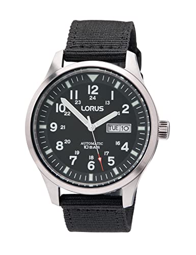 Lorus Herren-Uhr Automatik Edelstahl mit Textilband RL411BX9