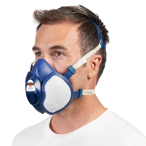 3M Atemschutzmaske mit integrierten Filtern 4255+, A2P3 Organische Dämpfe für Farbspritz-Lackierarbeiten (neu), Single
