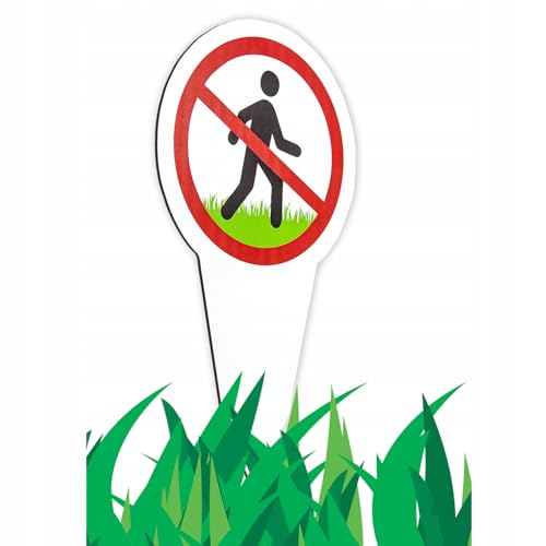 Hinweisschild: Kein Hundekot und Betreten des Rasens verboten – Wetterfest 16x28 cm für Gärten, Parks, Grünflächen – Robuste, langlebige Outdoor-Schilder (Grünflächen schützen, 16 x 28 cm)