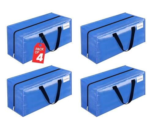 Robuste Umzugstaschen mit Rucksackgurten, starken Griffen und Reißverschlüssen, himmelblaue Aufbewahrungsbeutel für Verpackungsbedarf, Umzugssets, Aufbewahrung, Packtaschen, Umzug, große Umzüge (4