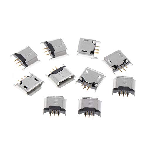 JSGHGDF 10 PCs USB Typ B Weibliche Sockel 180 Grad 5-polige Lötbuchse