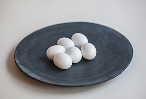 Yuchengstone Osterei aus echtem weißem Marmor – EIN Zeitloses Kunstwerk der Natur, auch für Schaufensterdekoration 10er Set