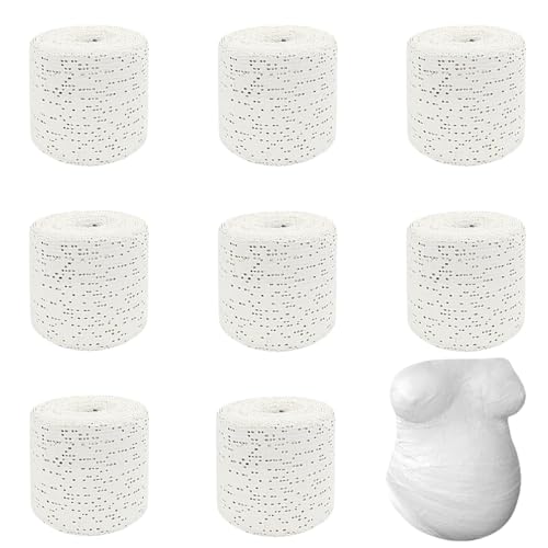 Gipsbinden für Gipsabdruck Babybauch,8pcs Gipsbinden Set,Gips Abdruck Binden,Gipsrollen,Gipsbinde Rolle Abdruck Verband zum Basteln und Modellieren