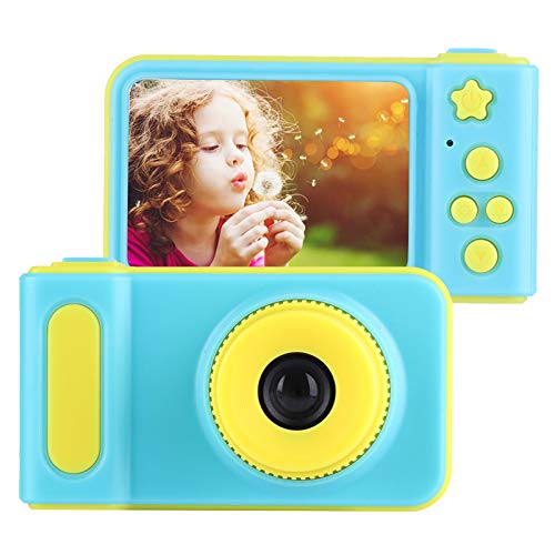 Kinderkamera-Spielzeug, 2-Zoll-1080P-Digitalvideokamera Cartoon-Spielzeugkamera Tragbare Kinder-Digitalvideokamera Digitaler Video-Camcorder Für Kindergeburtstagsgeschenk(Blau)