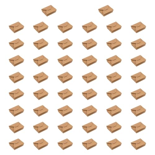 YWJLQH 50 Stück Einwegbehälter Aus Kraftpapier für Takeaway Und Picknick, 1080 Ml