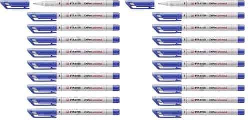 STABILO - Folienstift - OHPen universal - wasserlöslich fein - 20er Pack - blau