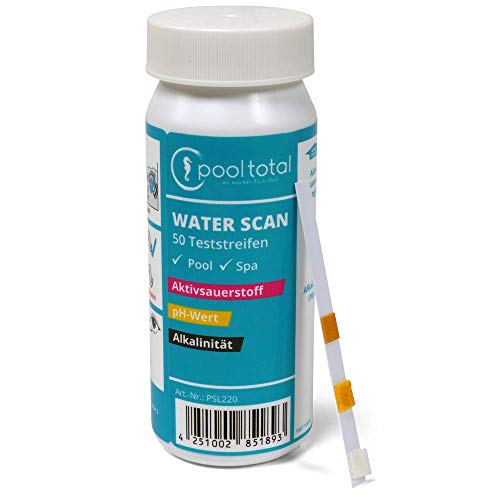 3in1 Teststreifen Aktivsauerstoff pH-Wert Alkalinität - Für die schnelle und einfache Bestimmung der wichtigsten Parameter bei Poolwasserpflege mit Aktivsauerstoff
