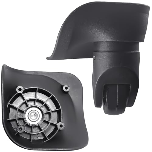 Luggage Wheels Replacement for Suitcase, 2 Stück Kofferrollen Ersatzrollen Ersatzräder für Koffer Reparatur 360°Drehbare Koffer Ersatzrollen mit 4 Befestigungslöchern L041-L