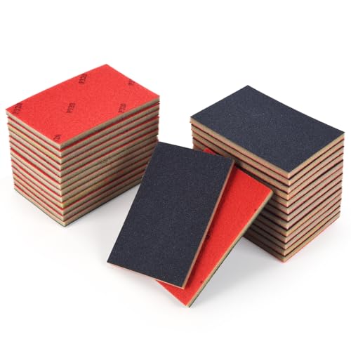 Schleifschwämme, 28 Stück Schleifschwämme Set 180-3000Körnung, Flexibles Nass-Trocken-Schleifpapier, Handschleifblöcke, Schleifpads für Holz,Trockenbau,Metall,Farbe, Autokarosseriereparatur