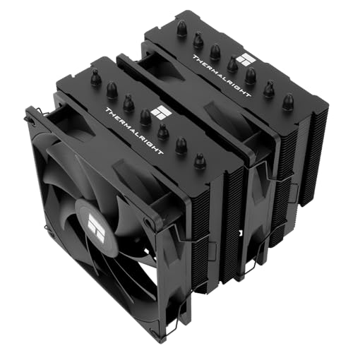 Thermalright Phantom Spirit 120 SE BLACK CPU Luftkühler, 7 Heatpipes CPU-Kühler, zwei 120mm PWM Lüfter, AGHP 4.0 Technologie, für AM4/AM5&Intel 1851/1700/1150/1151/1200, PC Kühler Tower