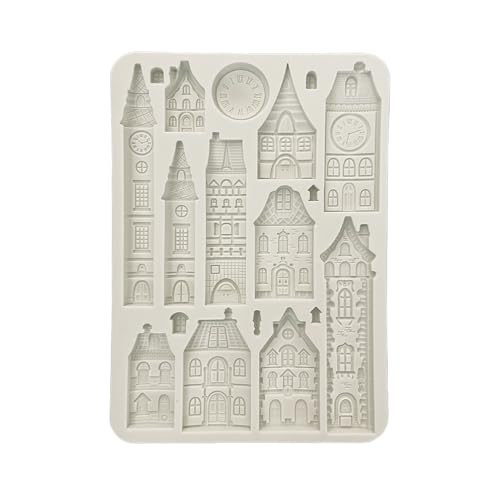 Stamperia - Silicon Mould A5 for Scrapbooking, Albums, Bullet Journals and More, Cozy Houses, Non-Stick, Suitable for Air-Dry Clay and More, Perfect for Crafts and Gifting (Gear up for Christmas)