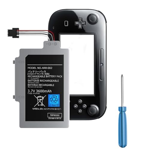 SH-RuiDu 3600mAh Ersatzakku für U Gamepad, 2X Längere Spielzeit 3,7V hochkapazitativ Wiederaufladbarer Ersatzakkupack mit Tool für U Gamepad Controllers
