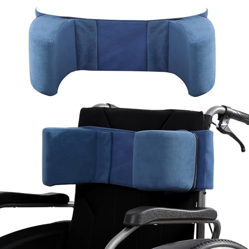 ZCYX Seitliche Stütze für Rollstuhl | Rollstuhl Seitenstütze mit Verstellbaren | Universal Seitenstütze Rollstuhl | Seitliche Stütze für Rollstühle Anti Dekubitus Kissen Lateral Support (Blau)