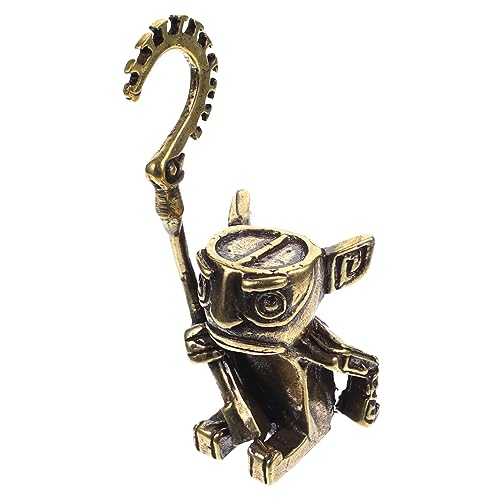 Alipis Retro Kupfer Robot Statue Figur Für Heimdekoration Hochwertige Kupferhandwerkskunst Oder Schreibtischornament