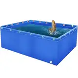 Faltbarer Fischteich aus PVC-Segeltuch mit Ablassventil – oberirdischer Aquariumpool für die Koi-Zucht, Wasserspeicherung, Gartenbewässerung, Verwendung im Freien