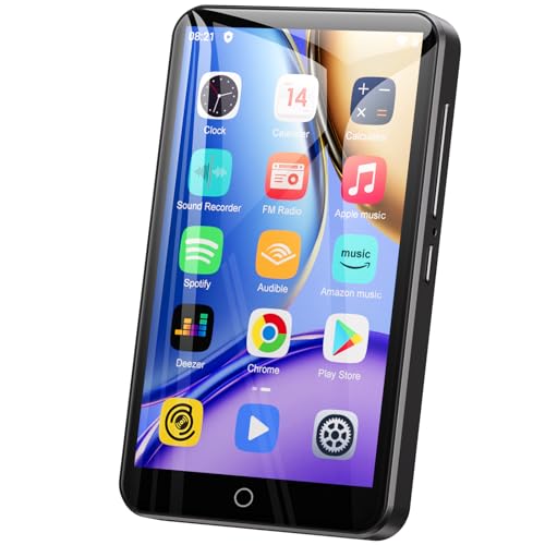 80GB MP3 Player mit Bluetooth und WiFi, Oilsky 4 Zoll 1080P Touchscreen Videoplayer, MP3 & MP4 Musikplayer, Tragbarer Android Spotify Player mit Play Store App