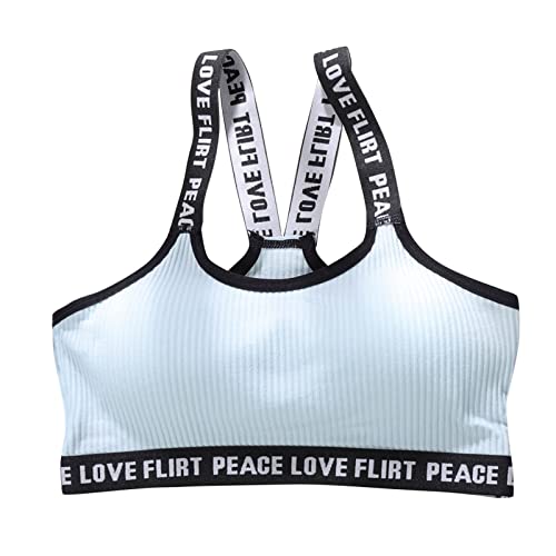 Lässiger sexy Yoga-BH, Tops für Frauen, Mädchen, Fitness, Yoga, weibliches Pad, Sportbekleidung, Tank-Top, Sport-Top, Push-Up-Bralette, Top, Stütz-BH, blau, Einheitsgröße