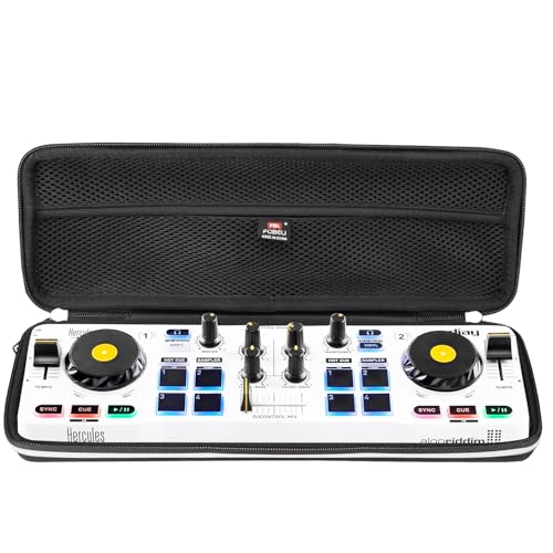 FBLFOBELI EVA Hard Storage Case Compatible with Hercules DJ Control Mix 2/1 or Hercules DJ DJControl Starlight Pocket USB DJ Controller, Shockproof Protective Carrying Bag (Case Only)