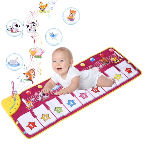 Klaviermatte Tanzmatte für Kinder Piano Matte Baby Spielzeug ab 1 Jahr Tanzmatte Klaviermatte, kinderspielzeug ab 1 2 3 4 Jahr Mädchen, Geschenk Mädchen Junge Weihnachts Geburtstag