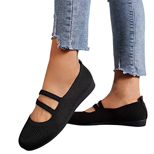 ballerinas damen stoff weiß, Ballerinas Damen Elegant Sportlich Balerinaschuhe Sommerschuhe Mittelalter Weite H Ballerina Schuhe Flache Bequem Trachtenschuhe Riemchenballerina Mädchen Gymnastikschuhe