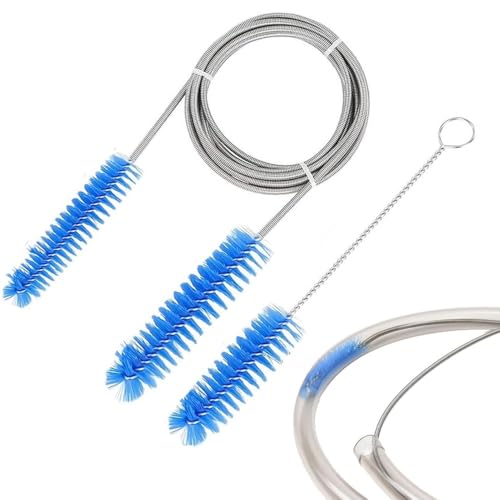 CUEMOON 200m CPAP-Rohr Reinigungsbürste, CPAP Tube and Mask Bürstenset, CPAP Schlauch Reiniger Reinigungs Set, Bürstendurchmesser 15 mm und 19 mm