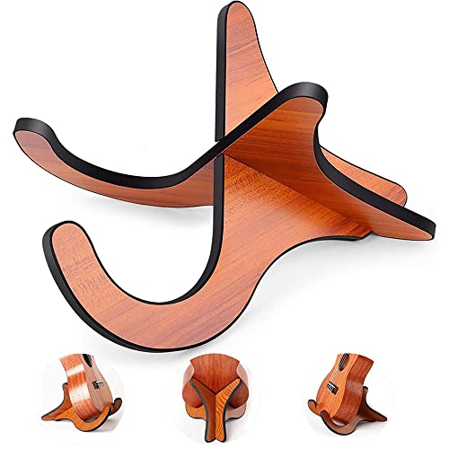 Generic ZIX7 Guitar Board Removable Holder Wooden Instrument Stand for Ukulele Mandolin Violin Banjo, hölzern
