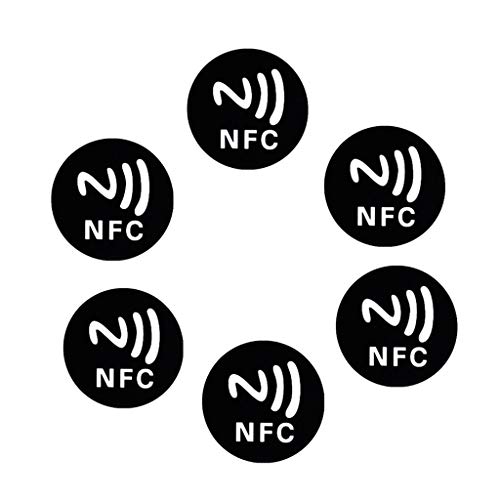 Wrubxvcd NTAG NTAG Ntag213 213 Anti-Metall-Aufkleber, Schwarz, 6 Stück