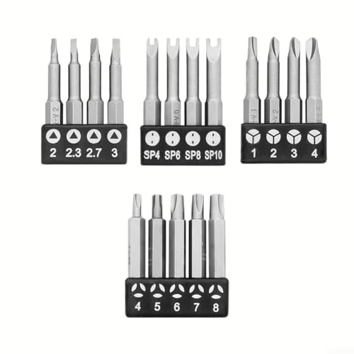 Schraubendreher-Bit-Set mit Dreieck, Y, U-Punkten für Gerätereparatur und Spielzeugmontage, 1/4-Zoll-Sechskantschaft, kompatibel (:Dreieck)