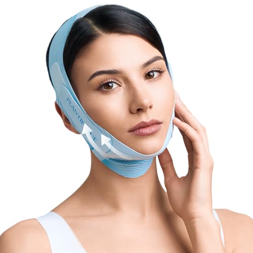 PLANTIFIQUE Kinnmaske Doppelkinn Wiederverwendbar - Atmungsaktive V-Line Gesichtsmaske - Chin Strap V Shape Face Mask